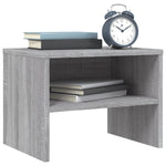 Comodino Grigio Sonoma 40x30x30 cm in Legno truciolato