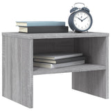 Comodino Grigio Sonoma 40x30x30 cm in Legno truciolato