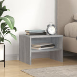 Comodino Grigio Sonoma 40x30x30 cm in Legno truciolato