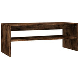 Tavolino da Salotto Rovere Fumo 100x40x40 cm Legno truciolato