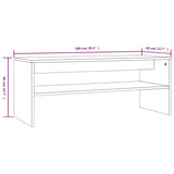 Tavolino da Salotto Rovere Fumo 100x40x40 cm Legno truciolato