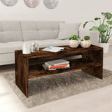 Tavolino da Salotto Rovere Fumo 100x40x40 cm Legno truciolato