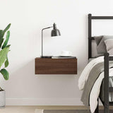Comodino Pensile Rovere Marrone 40x30x15cm in Legno truciolato