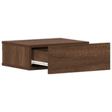 Comodino Pensile Rovere Marrone 40x30x15cm in Legno truciolato