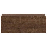 Comodino Pensile Rovere Marrone 40x30x15cm in Legno truciolato