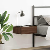 Comodino Pensile Rovere Marrone 40x30x15cm in Legno truciolato