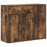 Credenza Rovere Fumo 88x30x70 cm in Legno Ingegnerizzato
