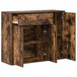 Credenza Rovere Fumo 88x30x70 cm in Legno Ingegnerizzato