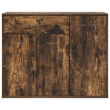 Credenza Rovere Fumo 88x30x70 cm in Legno Ingegnerizzato