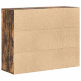 Credenza Rovere Fumo 88x30x70 cm in Legno Ingegnerizzato