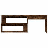 Scrivania Angolare Rovere Fumo 200x50x76cm in Legno truciolato