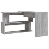 Scrivania Angolare Grigio Sonoma 200x50x76 cm Legno truciolato