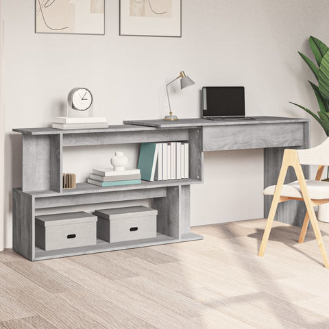 Scrivania Angolare Grigio Sonoma 200x50x76 cm Legno truciolato