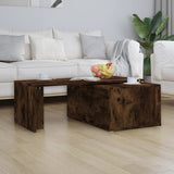 Tavolino da Salotto Rovere Fumo 150x50x35 cm Legno truciolato