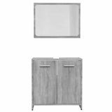 Set di Mobili da Bagno Grigio Sonoma in Legno truciolato