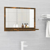 Specchio da Bagno Rovere Fumo 60x10,5x37cm in Legno truciolato