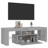 Mobile Porta TV con Luci LED Grigio Sonoma 120x35x40 cmcm