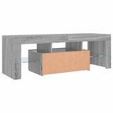 Mobile Porta TV con Luci LED Grigio Sonoma 120x35x40 cmcm