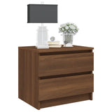 Comodini Rovere Marrone 2 pz 50x39x43,5 cm in Legno truciolato