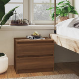Comodini Rovere Marrone 2 pz 50x39x43,5 cm in Legno truciolato