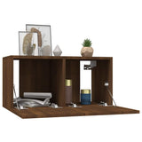 Mobile TV Pensile Rovere Marrone 60x30x30 cm Legno truciolato