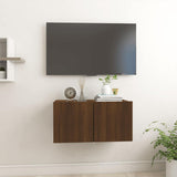 Mobile TV Pensile Rovere Marrone 60x30x30 cm Legno truciolato