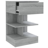 Comodino Grigio Sonoma 40x35x65 cm in Legno truciolato