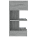 Comodino Grigio Sonoma 40x35x65 cm in Legno truciolato
