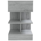 Comodino Grigio Sonoma 40x35x65 cm in Legno truciolato