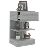 Comodino Grigio Sonoma 40x35x65 cm in Legno truciolato