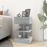 Comodino Grigio Sonoma 40x35x65 cm in Legno truciolato