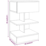 Comodino Grigio Sonoma 40x35x65 cm in Legno truciolato