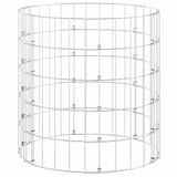 Palo Gabbione Circolare in Acciaio Zincato 50x50 cm