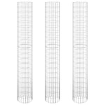 Fioriere Gabbione Circolare 3 pz in Acciaio Zincato 30x200 cm
