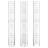 Fioriere Gabbione Circolare 3 pz in Acciaio Zincato 30x200 cm