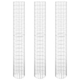 Fioriere Gabbione Circolare 3 pz in Acciaio Zincato 30x200 cm