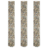 Fioriere Gabbione Circolare 3 pz in Acciaio Zincato 30x200 cm