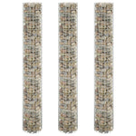 Fioriere Gabbione Circolare 3 pz in Acciaio Zincato 30x200 cm