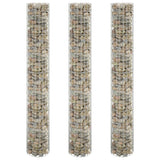 Fioriere Gabbione Circolare 3 pz in Acciaio Zincato 30x200 cm