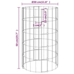 Fioriere Rialzate Gabbioni Circolari 4 pz 30x50/100/150/200 cm