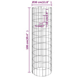 Fioriere Rialzate Gabbioni Circolari 4 pz 30x50/100/150/200 cm