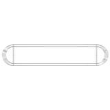 Gabbione con Letto Rialzato in Ferro Zincato 500x100x50 cm