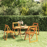 Sedie da Giardino Pieghevoli 4pz in Legno Massello di Acacia
