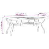 Set da Pranzo da Giardino 5 pz Grigio e Nero