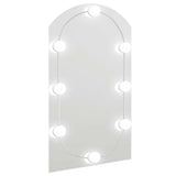 Specchio con Luci LED 70x40 cm Forma ad Arco in Vetro