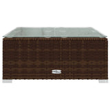 Set Divani da Giardino 9 pz con Cuscini in Polyrattan Marrone