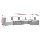 Set Divani da Giardino 5 pz con Cuscini in Polyrattan Marrone