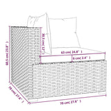 Set Divani da Giardino 5 pz con Cuscini in Polyrattan Nero
