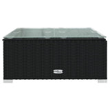 Set Divani da Giardino 8 pz con Cuscini in Polyrattan Nero