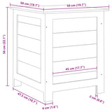 Scatola per Cuscini da Esterno 50x50x56cm Legno Massello Abete